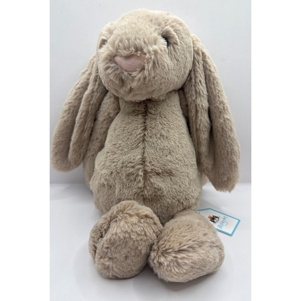 Jellycat Bashful Bunny Beige Plush Stuffed Animal Floppy Ear Rabbit BAS3B NWT